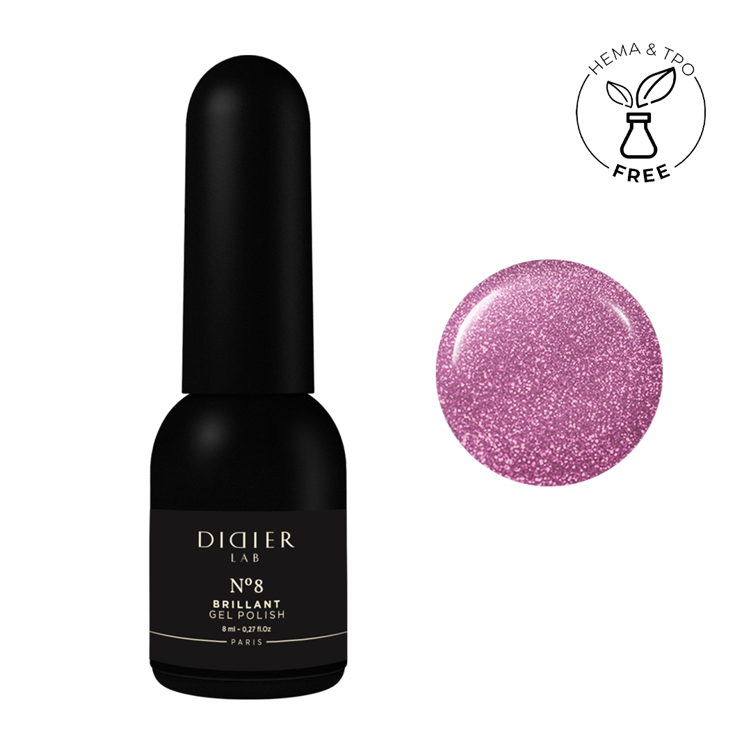 Esmalte semipermanente Brillant - No8 - Libre de HEMA y TPO | Didier Lab - 8ml