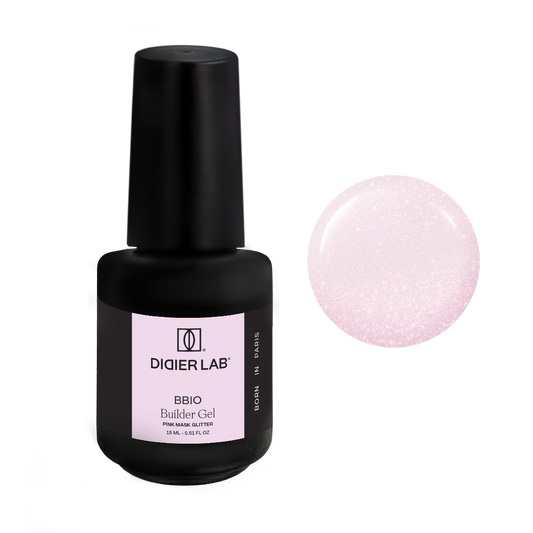 Gel Constructor en Botella BBIO - Pink Mask Glitter | Didier Lab - 15ml