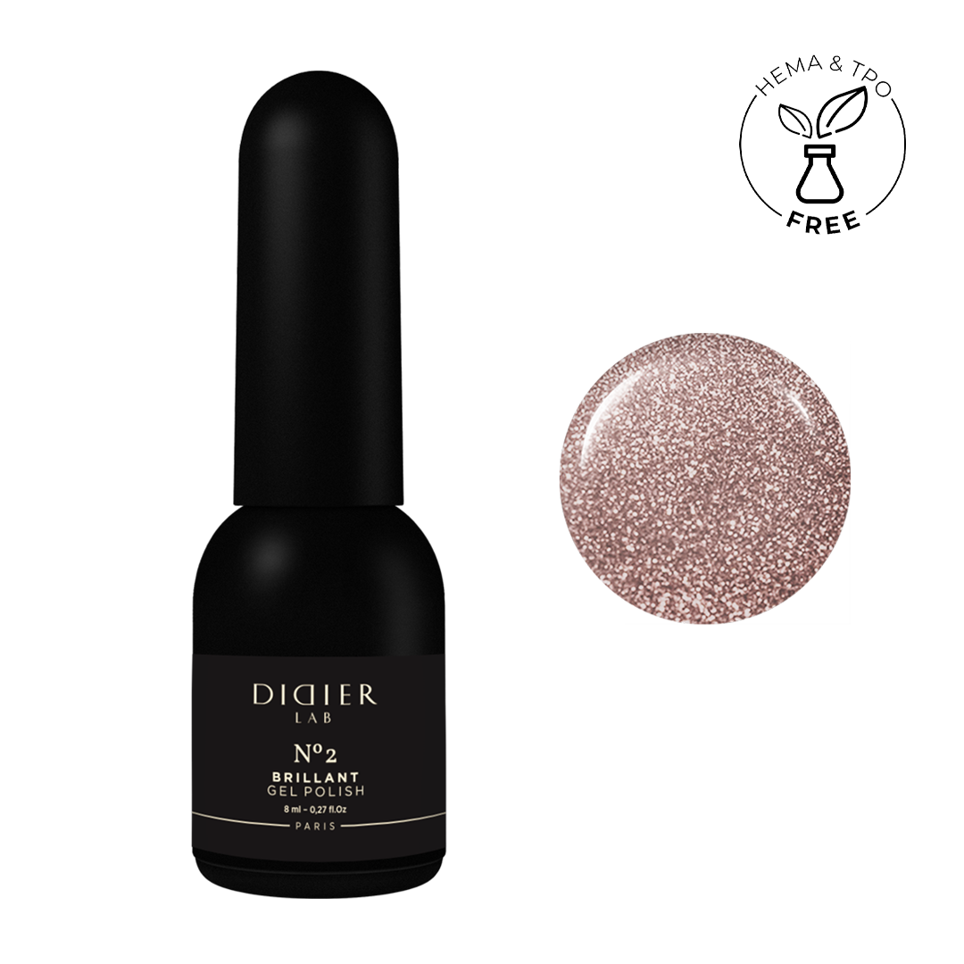 Esmalte semipermanente Brillant - No2  - Libre de HEMA y TPO | Didier Lab -  8ml
