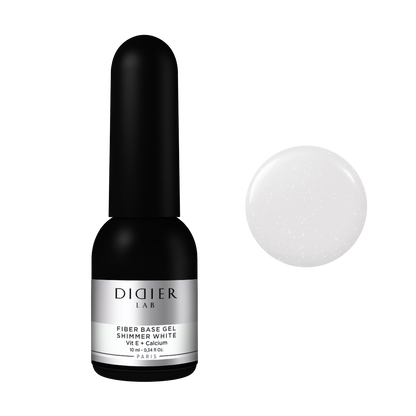 Fiber Base gel - Shimmer White - Libre de HEMA y TPO | Didier Lab - 10ml