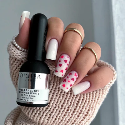 Fiber Base gel - Shimmer White - Libre de HEMA y TPO | Didier Lab - 10ml