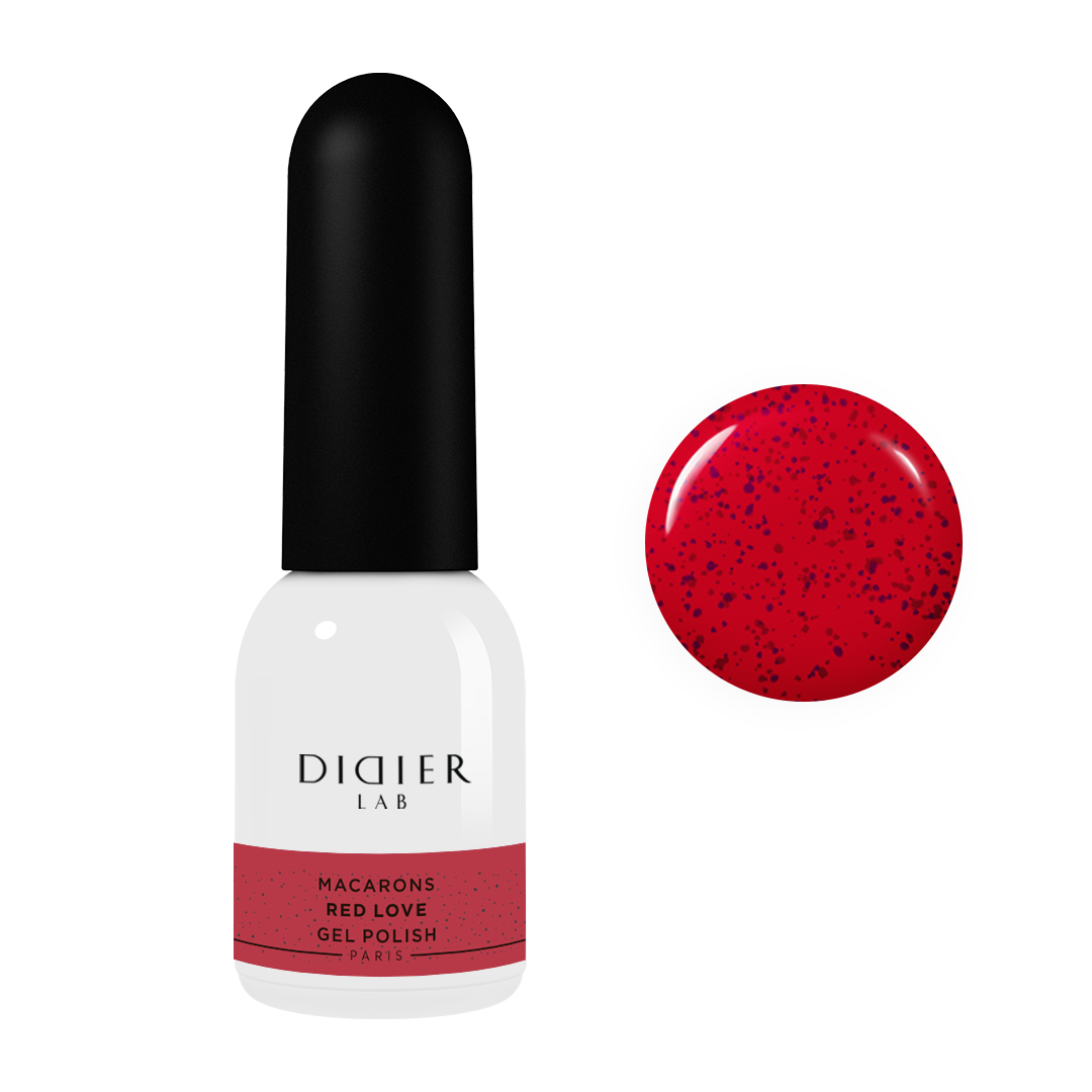 Esmalte Semipermanente Macarons - Red Love - Libre de HEMA y TPO | Didier Lab - 10ml