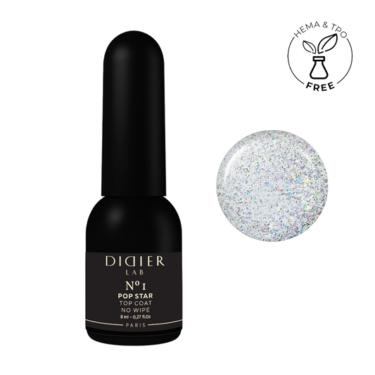 Top Coat - Pop Star No1, No wipe | Didier Lab - 8ml