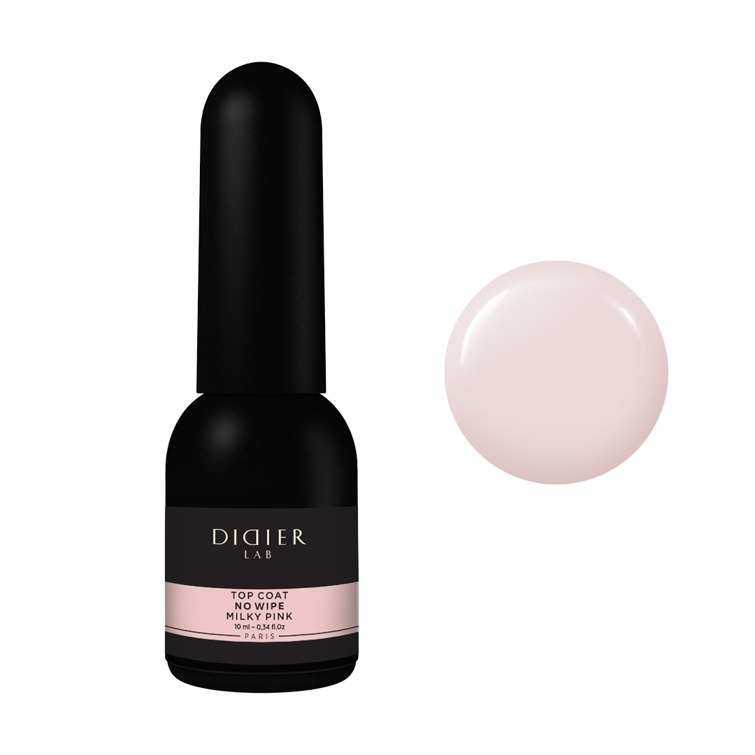 Top coat no wipe - Milky Pink - Libre de HEMA y TPO | Didier Lab - 10ml