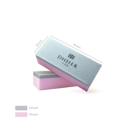 Tampón de uñas "Didier Lab", rosa / gris, 1 psc