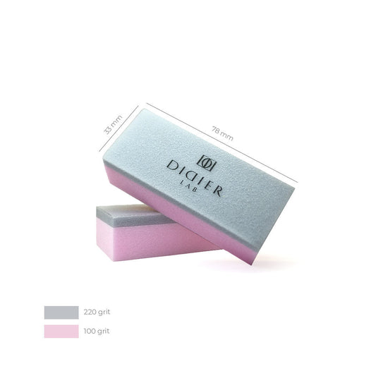 Tampón de uñas "Didier Lab", rosa / gris, 1 psc
